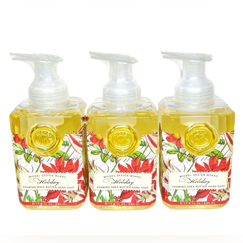 Michel Design Works Holiday Foaming Shea Butter Hand Soap 3 x 17.8 fl oz